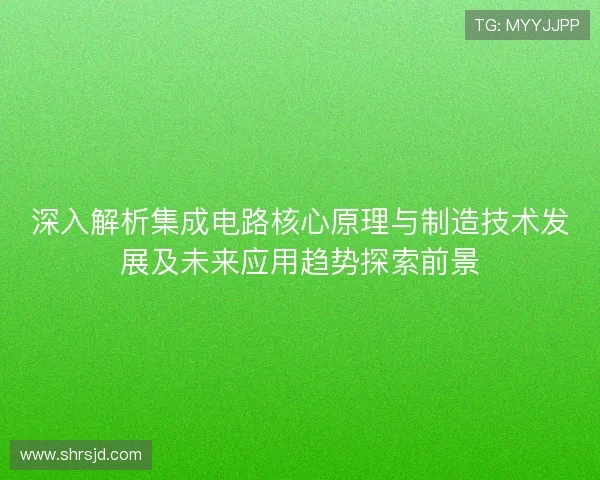 深入解析集成电路核心原理与制造技术发展及未来应用趋势探索前景